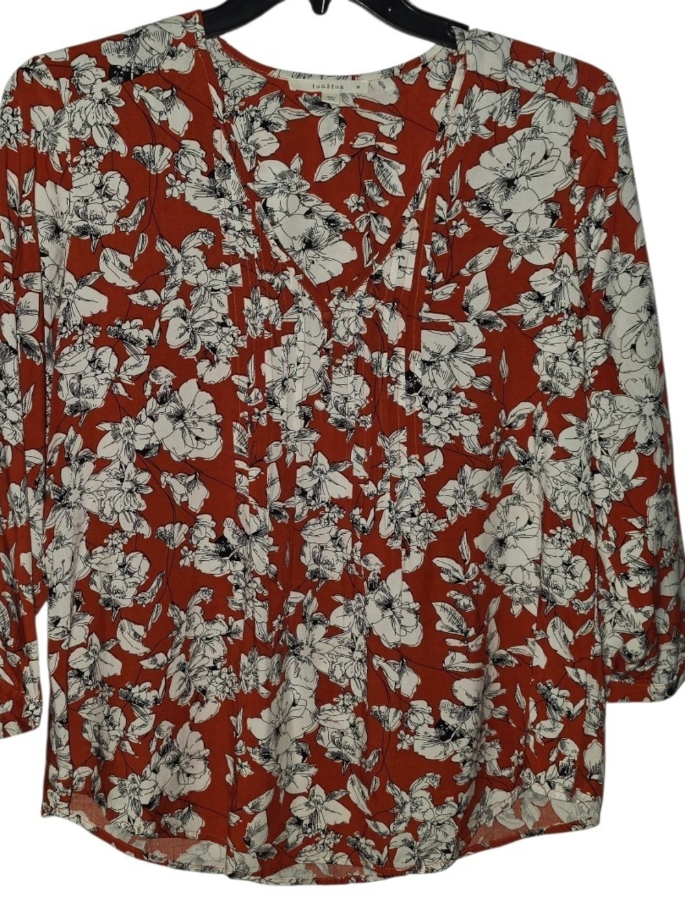 Fun 2 Fun Floral Blouse Size Medium